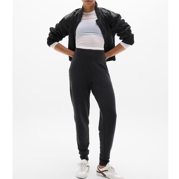 Athleta Pants Womens XL Black Coaster Luxe High Rise Jogger Cozy Comfort - Picture 1 of 9